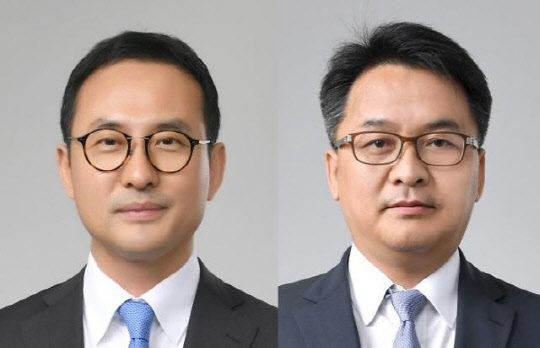 강철호(왼쪽) 신임 현대로보틱스 대표와 박종환(오른쪽) 신임 현대에너지솔루션 대표. <현대중공업 제공>